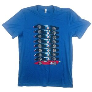 Speed Racer Car‎ Acrobatic Team Retro Comfort Blue T-Shirt Men's Large